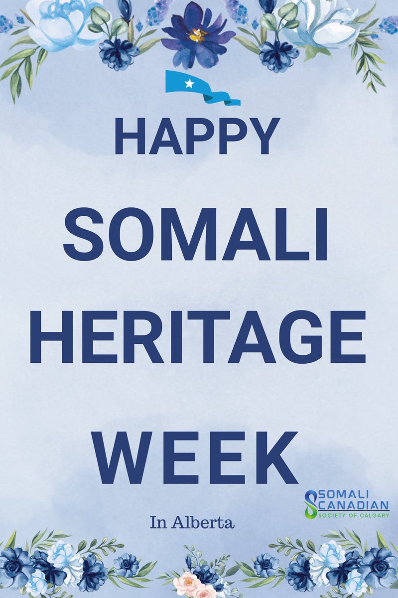 scscalgary's tweet image. Happy Somali Heritage Week! 🎉 Join us as we celebrate the rich heritage, history, and culture of the Somali community from June 25 to July 1. Let’s honour our roots and share the beauty of Somali traditions with everyone! 🇸🇴✨