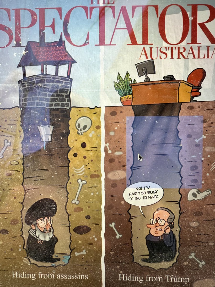 Hiding from Trump - this weeks fantastic ⁦<a href="/SpectatorOz/">The Spectator Australia</a>⁩ cover by Sarah Dudley and ⁦<a href="/BenDavisCP/">Ben Davis</a>⁩