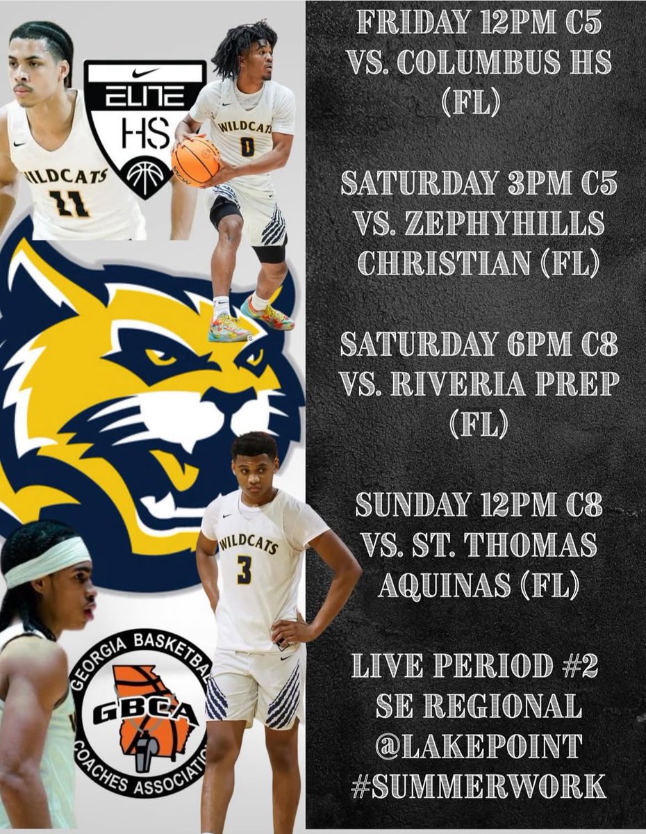 Amare James (@amarejames11) on Twitter photo 2025 GBCA BOYS Southeast Regional Live Event at Lakepoint Emerson, GA
June 27-29th <a href="/WheelerHoops/">Wheeler HS (GA)</a> Schedule
<a href="/GAcoaches/">GBCA</a> <a href="/swainbasketball/">Swain Basketball</a> 2025 GBCA BOYS Southeast Regional Live Event at Lakepoint Emerson, GA
June 27-29th <a href="/WheelerHoops/">Wheeler HS (GA)</a> Schedule
<a href="/GAcoaches/">GBCA</a> <a href="/swainbasketball/">Swain Basketball</a>
