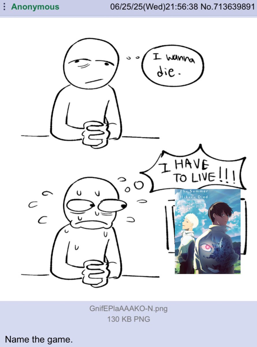 me when i remember TSHD is airing next week 😩 can't die yet !!!

#TheSummerHikaruDied #TSHD