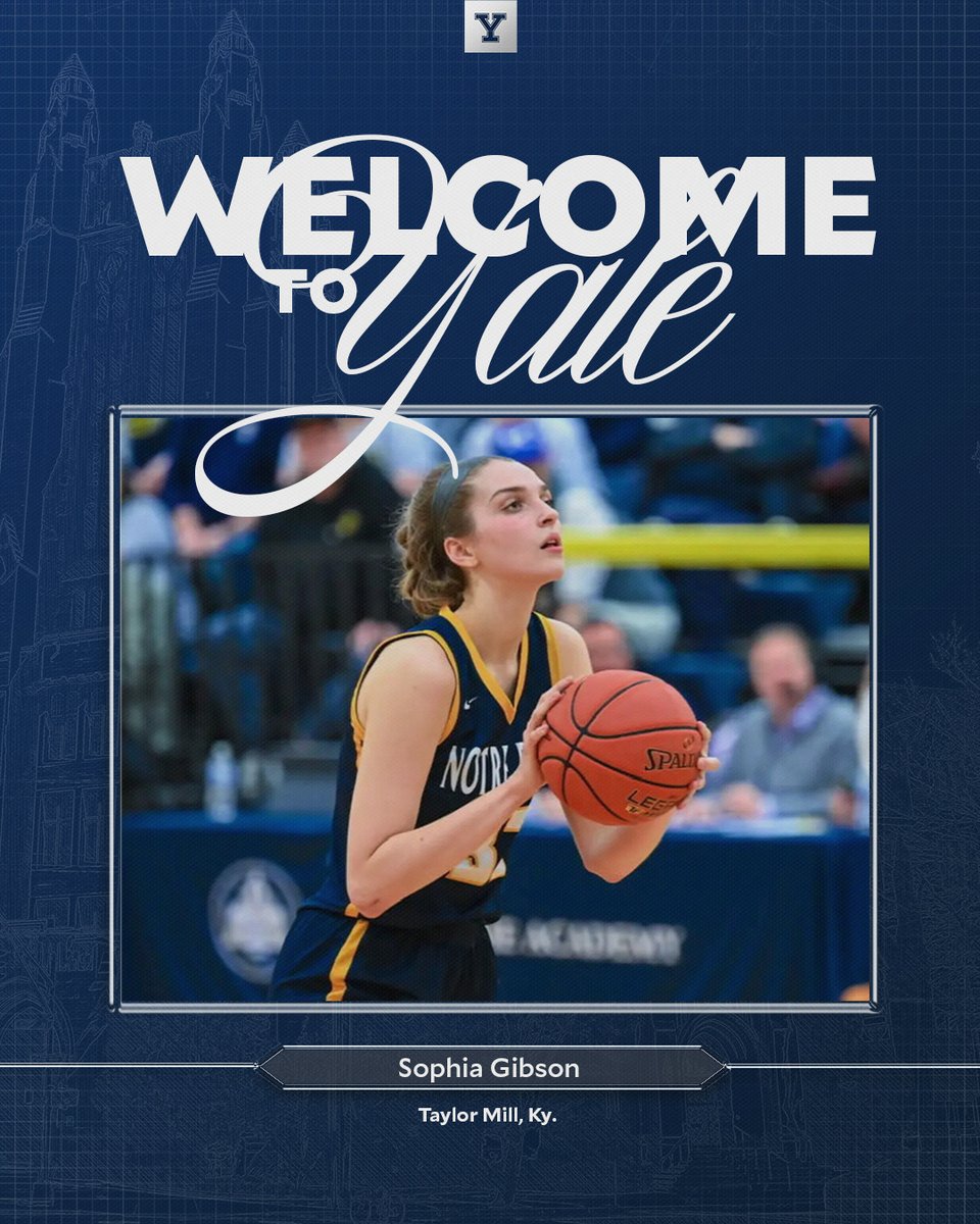 🙌 It is time to meet another one of our incoming first-years!

Welcome 𝗦𝗼𝗽𝗵𝗶𝗮 𝗚𝗶𝗯𝘀𝗼𝗻!

⛹️‍♀️ Forward 
📍 Taylor Mill, Ky.
🏫 Notre Dame Academy
⭐ Northern Kentucky Coaches Association All-Conference Division I

#ThisIsYale