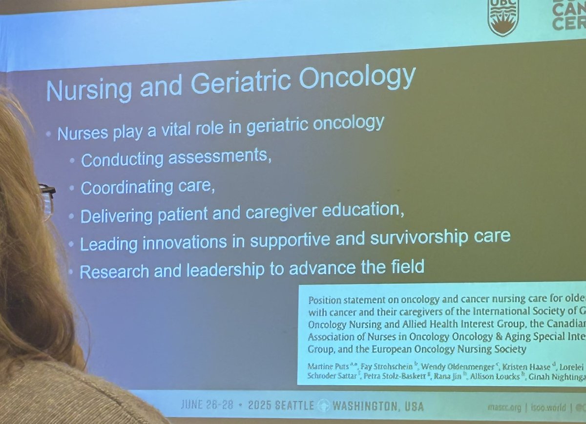 Darcy Burbage, DNP, RN, AOCN (@darcyburbage) on Twitter photo <a href="/kristenhaase/">Kristen Haase RN PhD</a>
<a href="/oncologynursing/">Oncology Nursing Society</a> plays a vital role in multidisciplinary geriatric oncology care & nurse led models address comprehensive assessment; care coordination, symptom management
<a href="/CancerCareMASCC/">MASCC</a> #MASCC25 <a href="/kristenhaase/">Kristen Haase RN PhD</a>
<a href="/oncologynursing/">Oncology Nursing Society</a> plays a vital role in multidisciplinary geriatric oncology care & nurse led models address comprehensive assessment; care coordination, symptom management
<a href="/CancerCareMASCC/">MASCC</a> #MASCC25