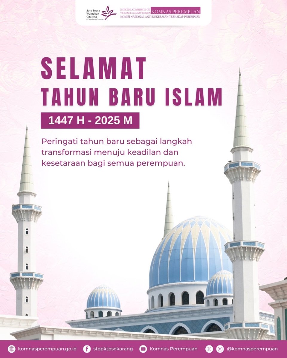 KomnasPerempuan's tweet image. Memperingati Tahun Baru Islam, 

Mari menata ulang hati dan kuatkan langkah serta semangat untuk penghapusan kekerasan terhadap perempuan.