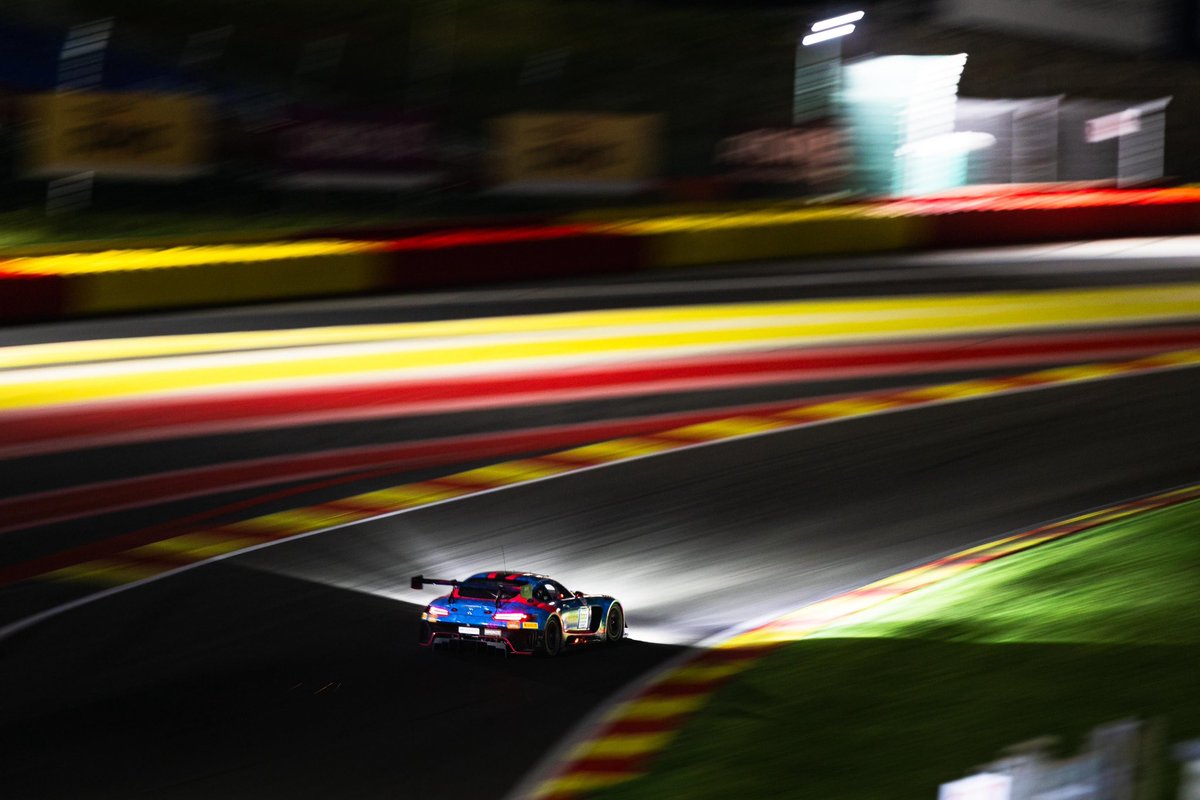 2seasmotorsport's tweet image. Qualifying led to darkness, and night practice. The weather played a part, and the track was busy - the perfect preparation for the weekend ahead 😮‍💨 

#spa24h #gtwc #intgtc #mercedesamg #2seasmotorsport