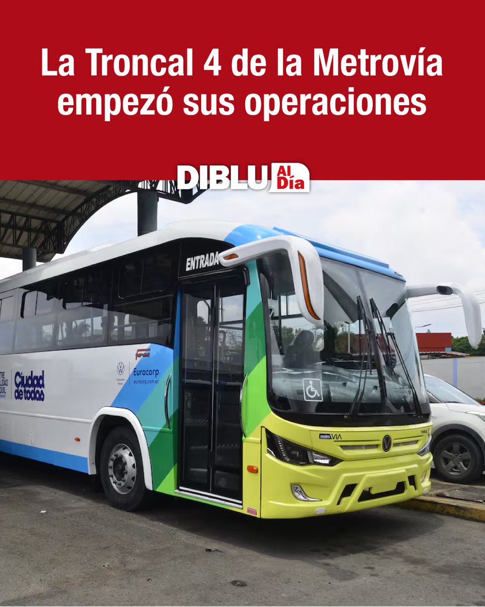 Radio Diblu (@radiodiblufm) on Twitter photo 📌 La Troncal 4 de la Metrovía empezó sus operaciones 🚐
#DibluAlDía 📰 con <a href="/gustavoenavarro/">Gustavo Navarro</a>
La ciudad de Guayaquil dio un paso importante en la modernización de su sistema de transporte público con la inauguración de la Troncal 4 de la Metrovía, una ruta que conecta el 📌 La Troncal 4 de la Metrovía empezó sus operaciones 🚐
#DibluAlDía 📰 con <a href="/gustavoenavarro/">Gustavo Navarro</a>
La ciudad de Guayaquil dio un paso importante en la modernización de su sistema de transporte público con la inauguración de la Troncal 4 de la Metrovía, una ruta que conecta el