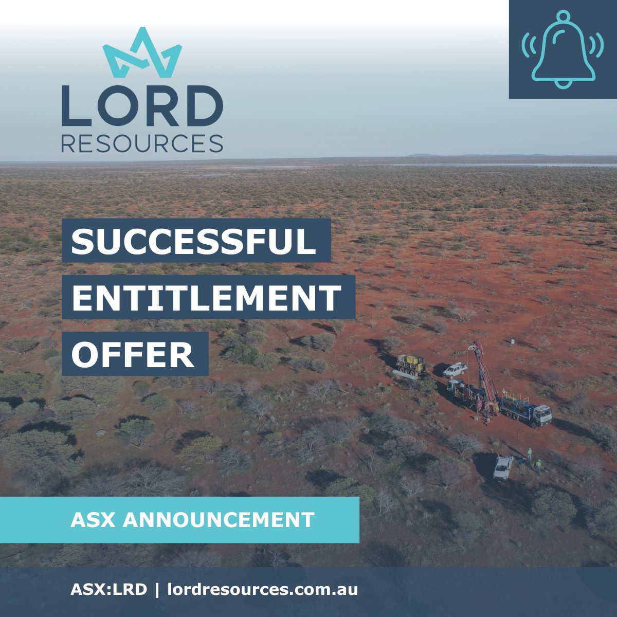 LordResources's tweet image. $LRD would like to thank all shareholders for their support and are excited to further progress our exploration efforts at the Ilgarari Copper Project.
Read the full ASX announcement here: loom.ly/Kuq6lwY
$LRD.ax