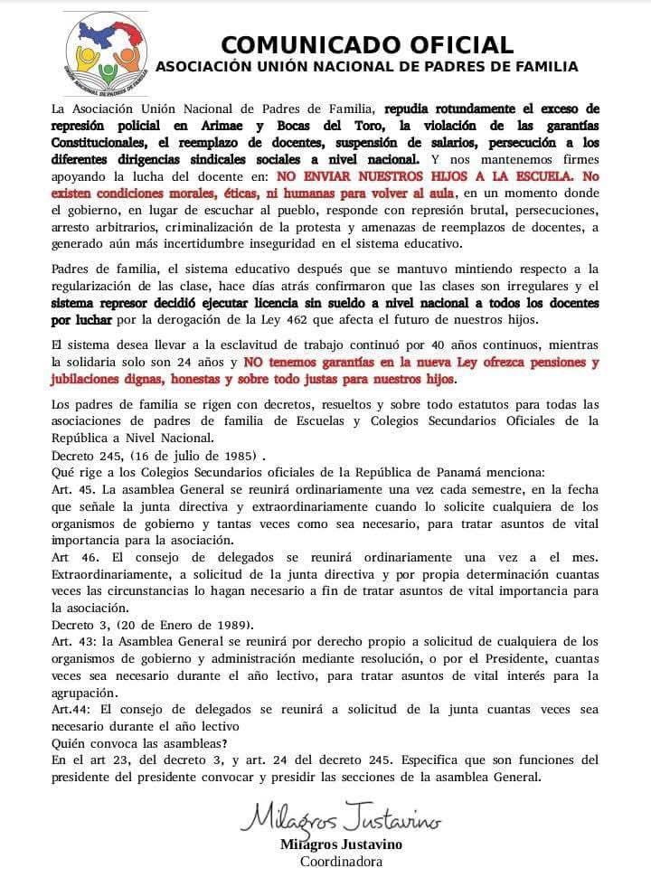 Comunicado importante.