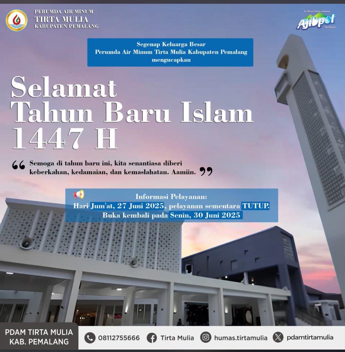 Perumda Air Minum Tirta Mulia (@pdamtirtamulia) on Twitter photo 