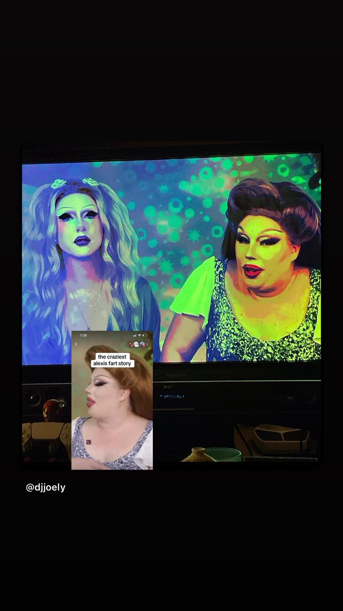 DJJoely's tweet photo. Scrolling on my phone while watching YouTube on my TV and realized… I need to expand my interests.. 🫠 #itsthesamepicture 
@IMHOtheShow https://t.co/8B44hhxSxx