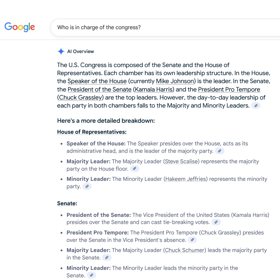 umpump's tweet photo. He @google? Your AI overviews are STILL shit. https://t.co/GZBZw493lC