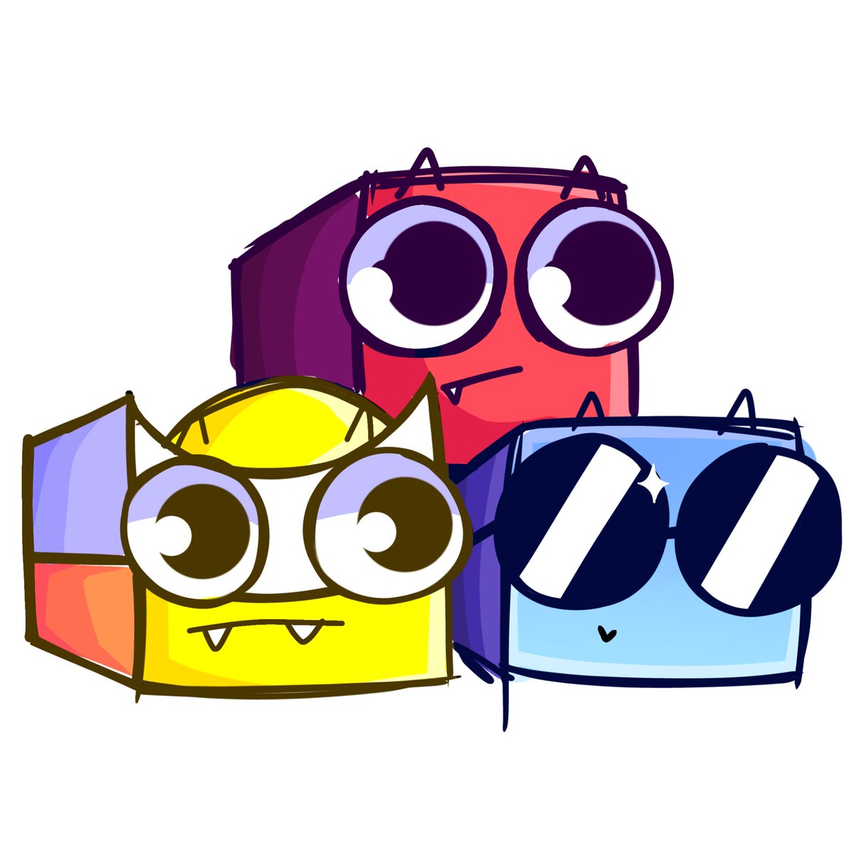 el amarillo, rojo y azul siempre quedan bien juntos 🐢☕

Dibujo de Tres cubos así nomás 💛❤️🩵
#GeometryDash #fanart