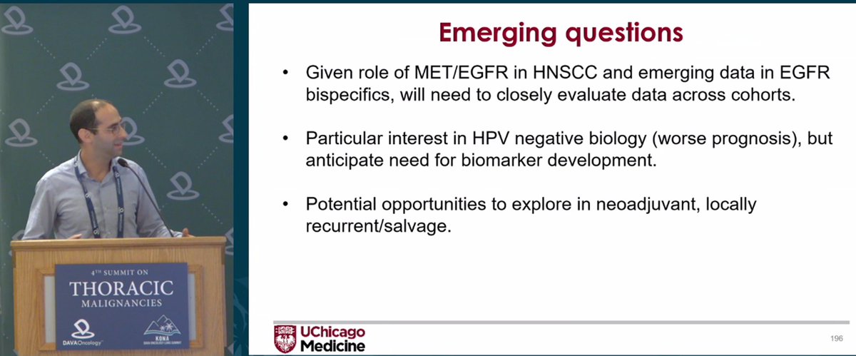 DAVA Oncology (@davaonc) on Twitter photo Dual Targeting in HNSCC | Dr.<a href="/AriRosenbergMD/">Ari Rosenberg</a> of @Uchicago: Amivantamab (EGFR/MET bispecific) shows 55x potency vs mono-Abs (IC50 0.64nM); OrigAMI-4 trials test combos incl. amivantamab+pembro+carbo in R/M HNSCC.
#DAVALung #HNSCC #Immunotherapy Dual Targeting in HNSCC | Dr.<a href="/AriRosenbergMD/">Ari Rosenberg</a> of @Uchicago: Amivantamab (EGFR/MET bispecific) shows 55x potency vs mono-Abs (IC50 0.64nM); OrigAMI-4 trials test combos incl. amivantamab+pembro+carbo in R/M HNSCC.
#DAVALung #HNSCC #Immunotherapy