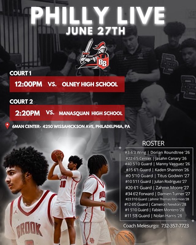 Our squad is back in action tomorrow at one of the nation’s premier summer showcases — <a href="/PhillyHSLive/">Philly HS</a> . Excited to keep building, growing, and laying the foundation for a big 2025–26 season.