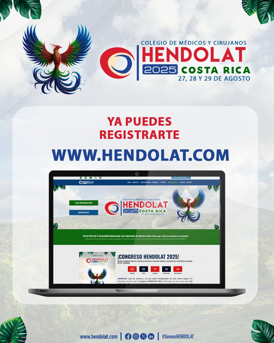 ¡𝗥𝗘𝗚𝗜𝗦𝗧𝗥𝗢 𝗗𝗜𝗦𝗣𝗢𝗡𝗜𝗕𝗟𝗘! 👉 hendolat.com
𝗛𝗘𝗡𝗗𝗢𝗟𝗔𝗧 2025 𝗲𝘀𝘁á 𝗰𝗮𝗱𝗮 𝘃𝗲𝘇 𝗺á𝘀 𝗰𝗲𝗿𝗰𝗮…

#hendolat2025 #HendolatCostaRica #somoshendolat #TerapiaVascular #CostaRica #puravida
