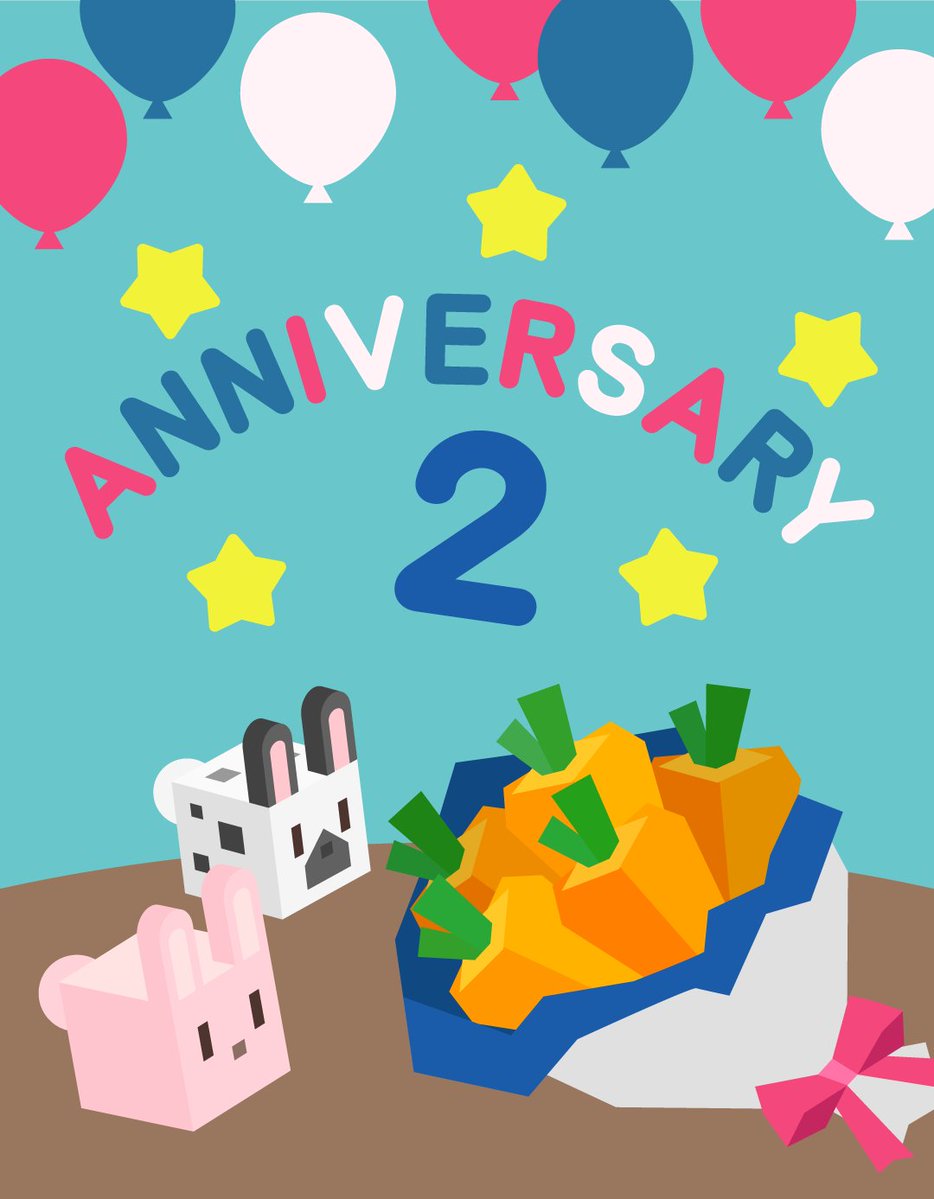 本日で #パネラビ はSteamでの
リリース2周年🎉
思えばイベント参加やSNSでの広報など
皆様との交流のきっかけにもなった作品でした。

遊んで頂くことは勿論、配信やレビューも
大変励みになります🐰✨
ありがとうございます！

今後ともパネラビをよろしくお願いいたします
#ゲーム開発  #indiegame