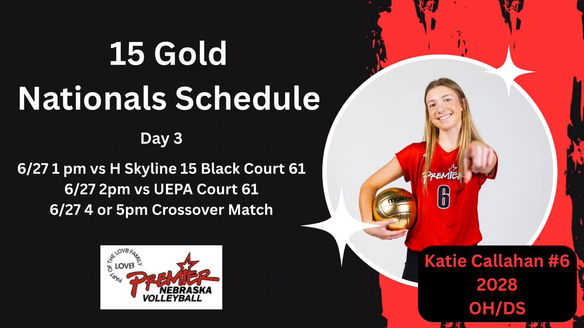 Katie Callahan (@callahankatie28) on Twitter photo We went 4-1 in pool play. Ready for day 3! <a href="/Premier_15Gold/">Premier NE 15 Gold</a> <a href="/Premier_VB/">Premier Nebraska VB</a> <a href="/PrepDig_NE/">Prep Dig Nebraska</a> <a href="/VBAdrenaline/">VB Adrenaline</a> #classof2028 #volleyball #premierproud We went 4-1 in pool play. Ready for day 3! <a href="/Premier_15Gold/">Premier NE 15 Gold</a> <a href="/Premier_VB/">Premier Nebraska VB</a> <a href="/PrepDig_NE/">Prep Dig Nebraska</a> <a href="/VBAdrenaline/">VB Adrenaline</a> #classof2028 #volleyball #premierproud