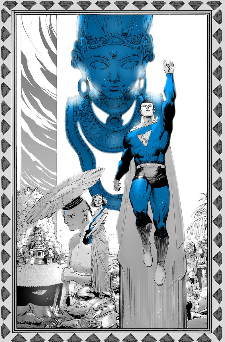 kotianart's tweet image. So, Apparently this is out. Earlier in the year had the honor of drawing a #superman in India story for the @DCOfficial anthology Superman: The World where 15 countries tell tales that highlight what makes the Man of Steel the greatest superhero of all! #comics #art