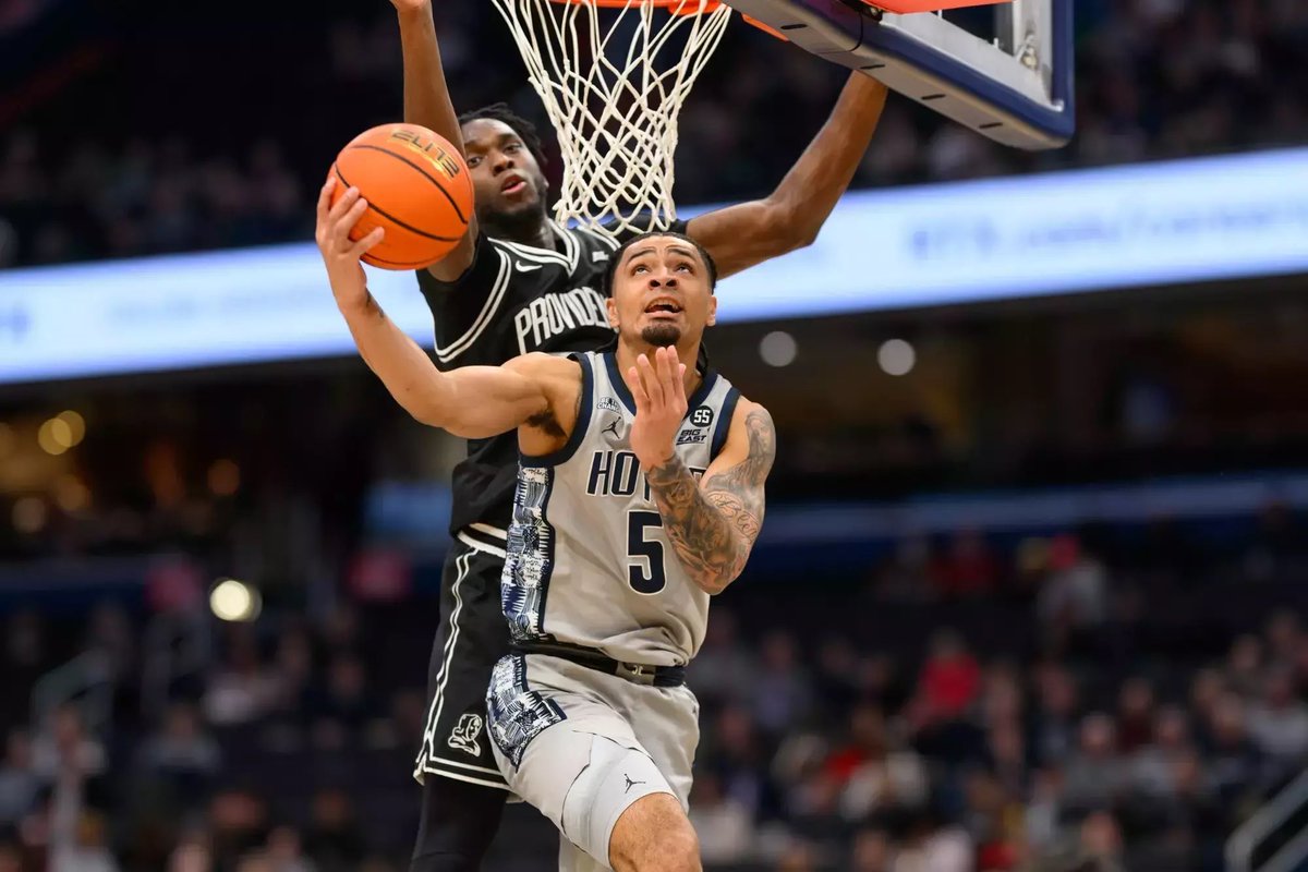 BigEastBarroom's tweet image. With the 40th pick in the NBA draft, the Washington Wizards (proposed trade to Pelicans) select Micah Peavy!
The Georgetown star burst onto the scene during his one year at Georgetown and put himself onto the map and now brings his talent to The Big Easy!
Good luck Micah!