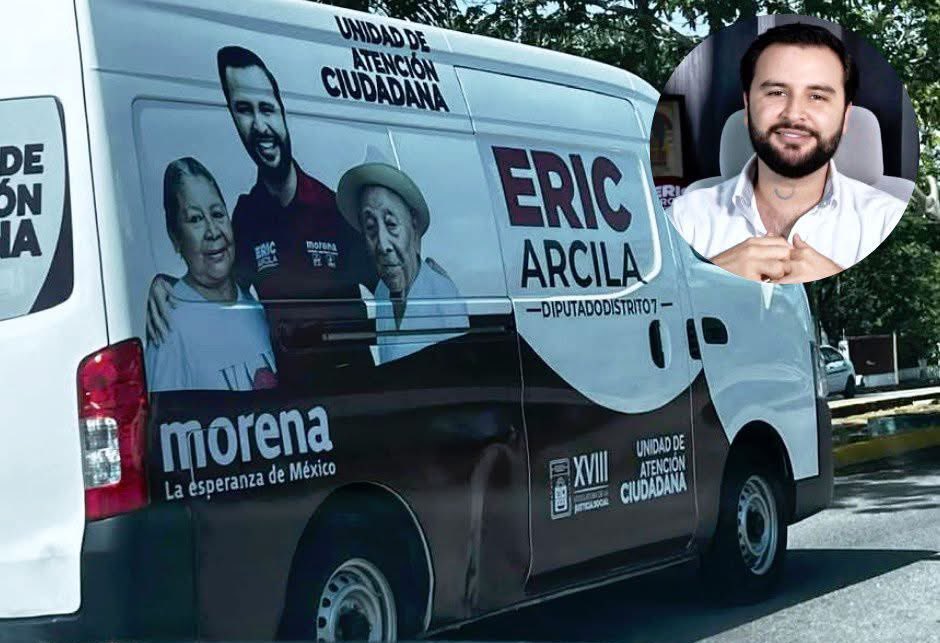 Vigia Ciudadano (@vigiaciudadano7) on Twitter photo El Diputado <a href="/ArcilaArjona/">Eric Arcila Arjona</a> con tan solo 10 meses como legislador, resulta que ahora anda futureando para 2027, el brillo de sus ojos para dirigir los destinos del <a href="/AytoCancun/">Ayto Benito Juárez</a> no es menor, rotula una camioneta con el disfraz de Atn Ciudadana promoviendo su imagen. El Diputado <a href="/ArcilaArjona/">Eric Arcila Arjona</a> con tan solo 10 meses como legislador, resulta que ahora anda futureando para 2027, el brillo de sus ojos para dirigir los destinos del <a href="/AytoCancun/">Ayto Benito Juárez</a> no es menor, rotula una camioneta con el disfraz de Atn Ciudadana promoviendo su imagen.