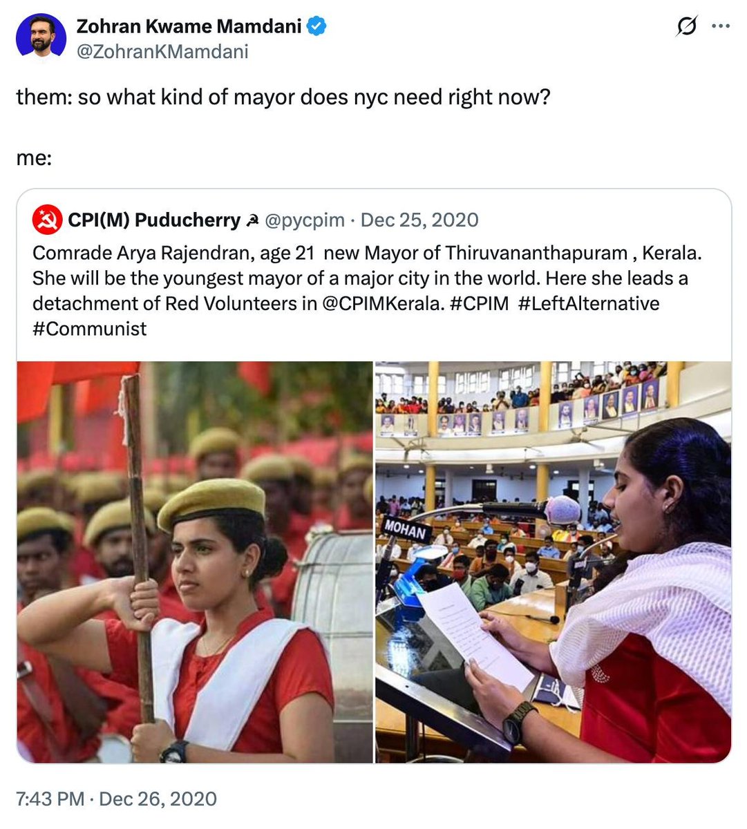 Don't let them gaslight you or lie to you. Zohran Mamdani is a Communist.