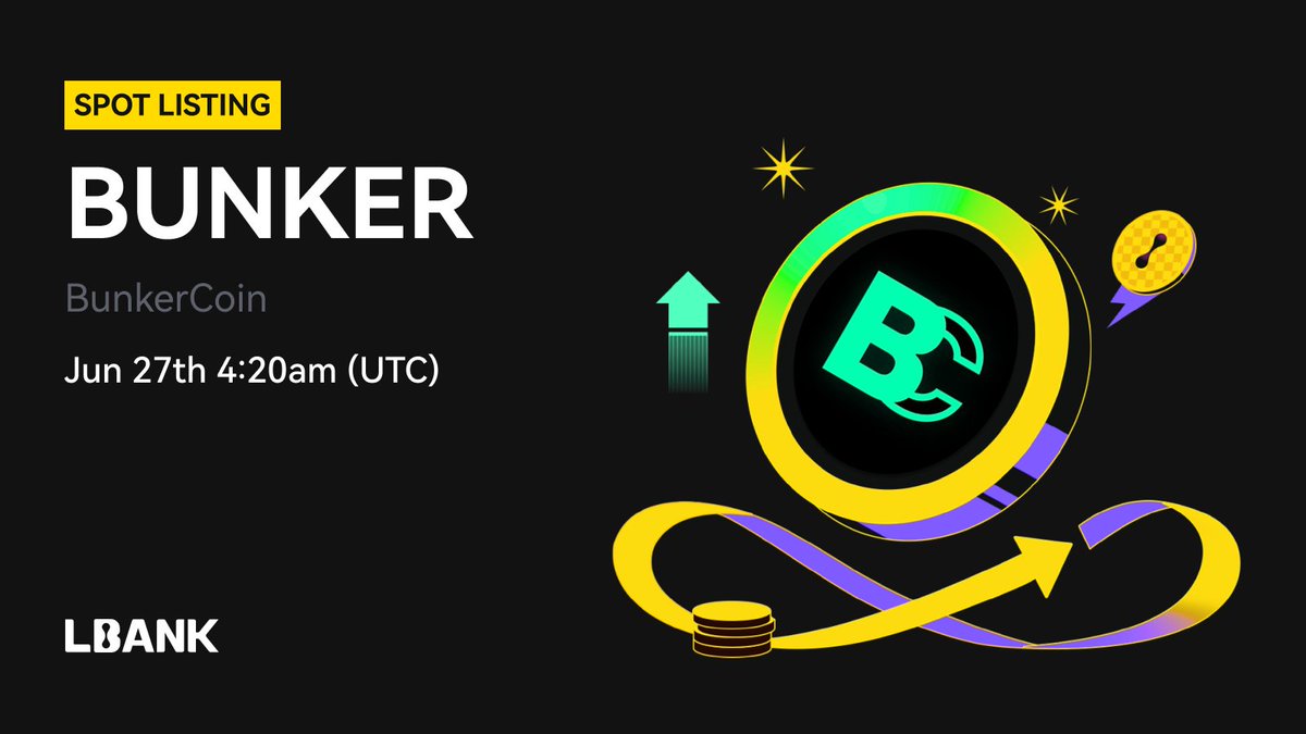 LBank.com (@lbank_exchange) on Twitter photo 🎉 New #listing
🌟 $BUNKER (BunkerCoin) will be listed on LBank!<a href="/bunkercoin_io/">BunkerCoin</a>
BunkerCoin is a cryptocurrency project based on the largest private bomb shelter in the real world, which aims to create a network of safe havens in times of crisis and develop positioning warning 🎉 New #listing
🌟 $BUNKER (BunkerCoin) will be listed on LBank!<a href="/bunkercoin_io/">BunkerCoin</a>
BunkerCoin is a cryptocurrency project based on the largest private bomb shelter in the real world, which aims to create a network of safe havens in times of crisis and develop positioning warning