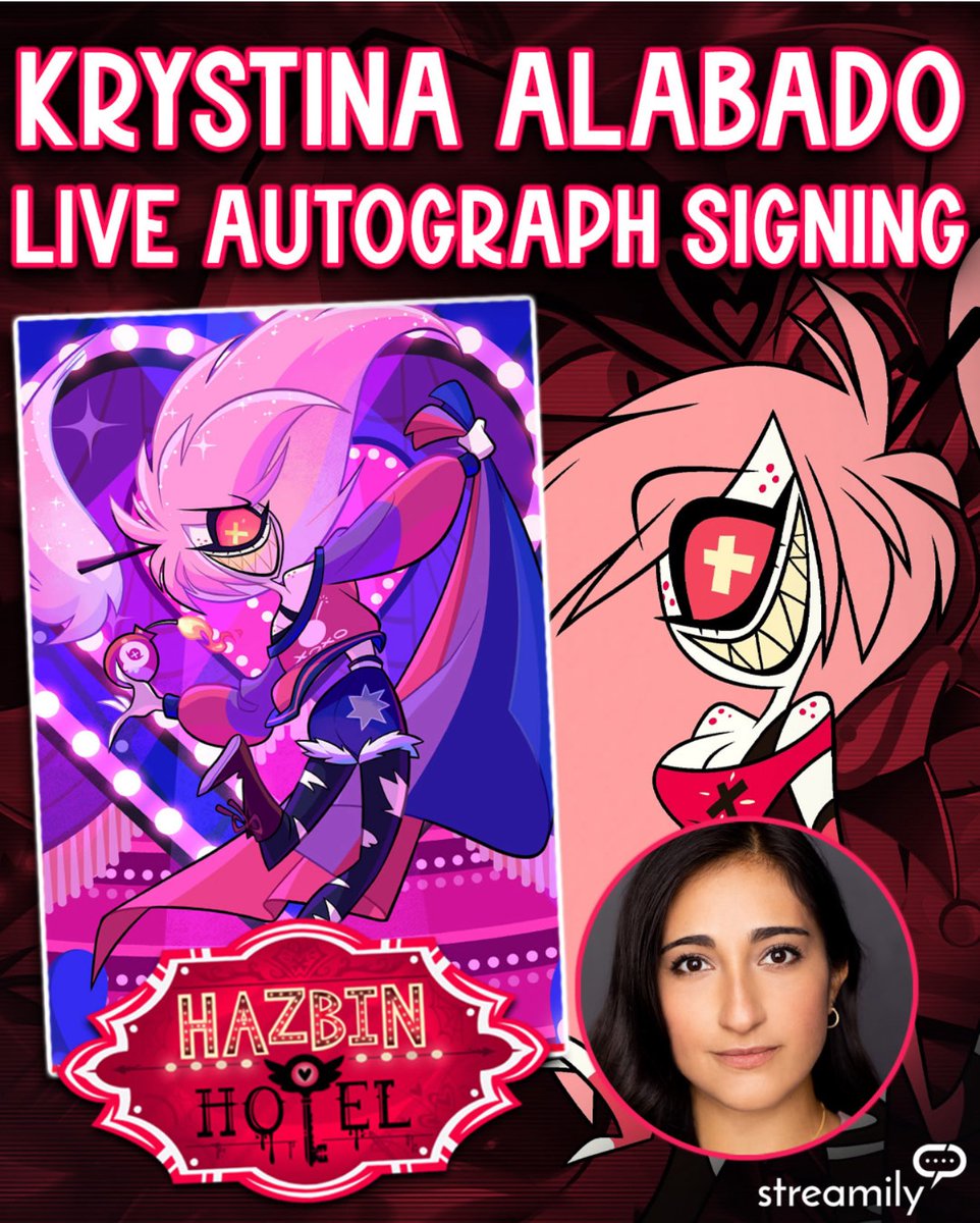 krystina alabado (@krystinaalabado) on Twitter photo Live signing my brand new #CherriBomb Pride print by <a href="/kanomareki/">かのまれき/Kanomareki</a> on July 17!!! Go grab one at streamily.com/krystinaalabado LOVE YOU AND SHOUT OUT TO MY BI LOVERS AND GIRLES OUT THERE #hazbinhotel Live signing my brand new #CherriBomb Pride print by <a href="/kanomareki/">かのまれき/Kanomareki</a> on July 17!!! Go grab one at streamily.com/krystinaalabado LOVE YOU AND SHOUT OUT TO MY BI LOVERS AND GIRLES OUT THERE #hazbinhotel