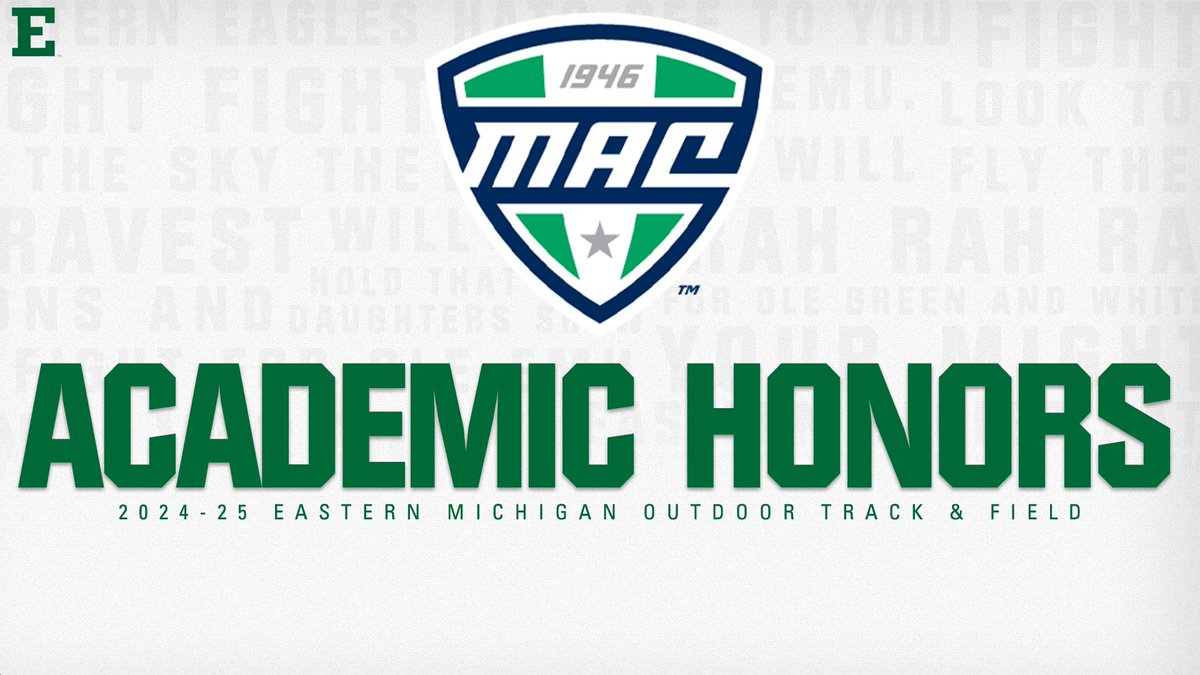 Track &amp; Field Earns 26 Academic All-MAC Nods in Outdoor Season

The women’s squad received 15 and the men secured 11

📰tinyurl.com/5xzau3bk

#EMUEagles | #ChampionsBuiltHere🥇
