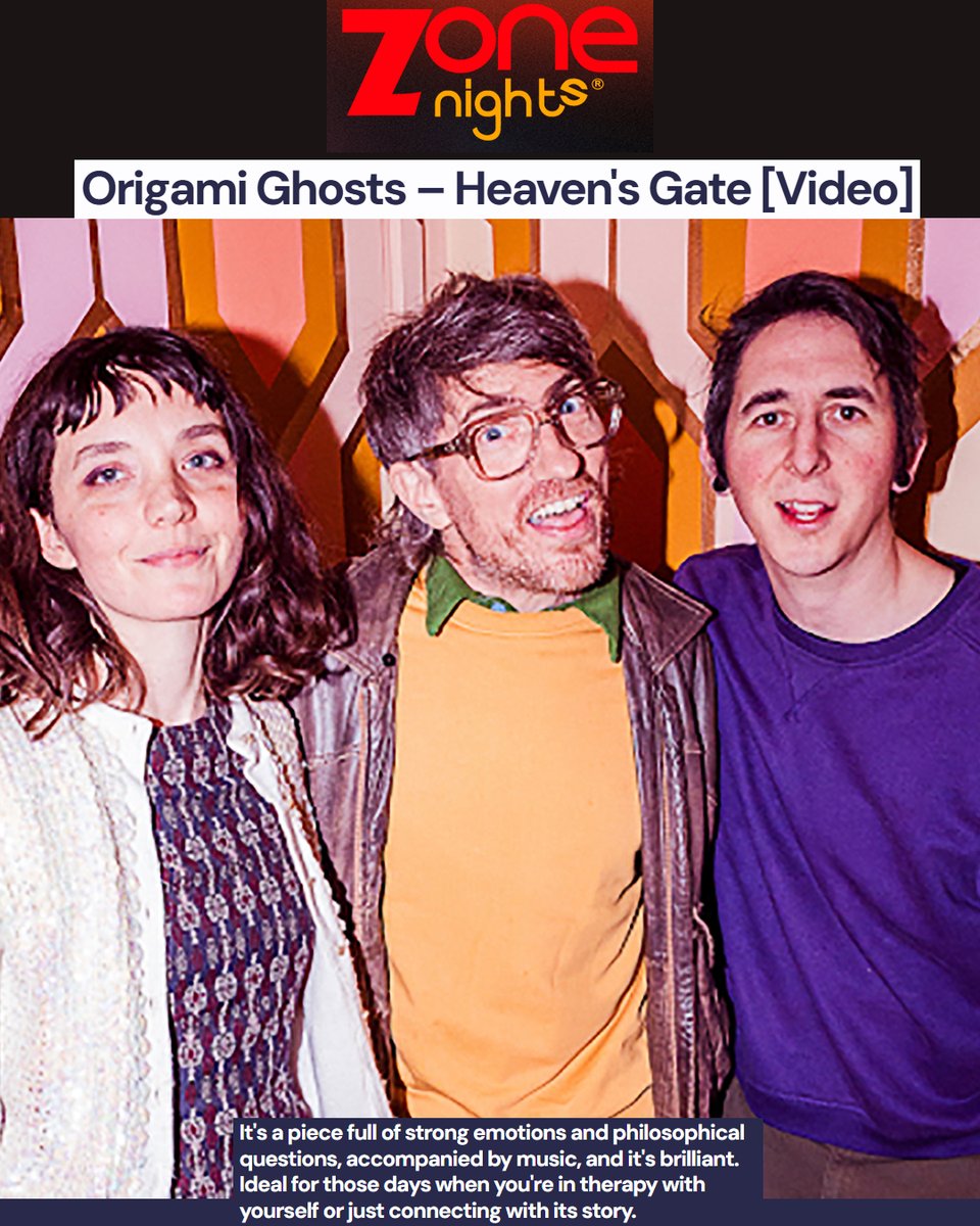 Baby Robot Media (@babyrobotmedia) on Twitter photo .<a href="/ZoneNights/">Zone Nights</a> features new <a href="/origamighosts/">Origami Ghosts</a> single/video "Heaven's Gate," writing that it "will get you moving, mixing good alternative indie rock with garage undertones and adding a mind-blowing flute to the mix... full of strong emotions."
zonenights.com/2025/06/origam… .<a href="/ZoneNights/">Zone Nights</a> features new <a href="/origamighosts/">Origami Ghosts</a> single/video "Heaven's Gate," writing that it "will get you moving, mixing good alternative indie rock with garage undertones and adding a mind-blowing flute to the mix... full of strong emotions."
zonenights.com/2025/06/origam…