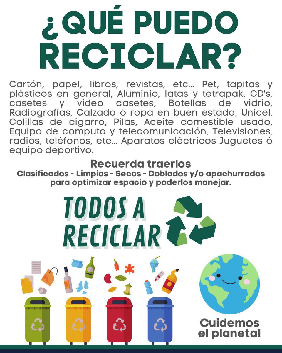 ♻️ *¡TODOS A RECICLAR!* ♻️

Este *5 de julio de 10:00 a 14:00 hrs.* te esperamos en la *Asociación de Colonos TK* para una _jornada dedicada al cuidado del planeta_ 🌍
#TodosAReciclar #ColonosTK #NaucalpanRecicla #CuidemosElPlaneta