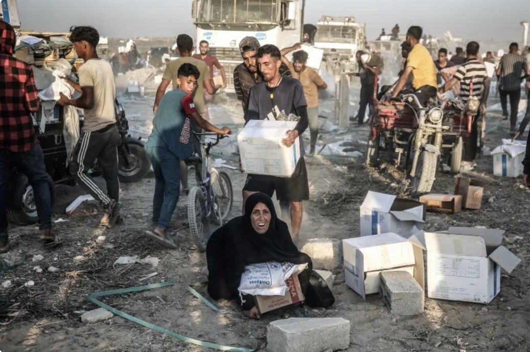 Northern Gaza today — this is a scene of such horror and desperation it can’t be put into words.