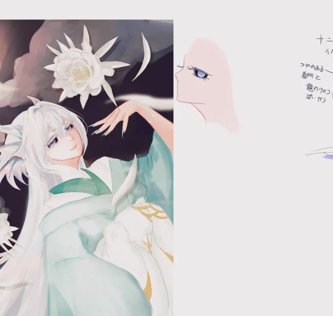 私はやらかした気がする…… なんか……画素数荒い気がするんだよなぁ……小さい絵描いても綺麗にまつ毛の束とか盛れない こっからどうちゃんと仕上げるか……だなぁ白目