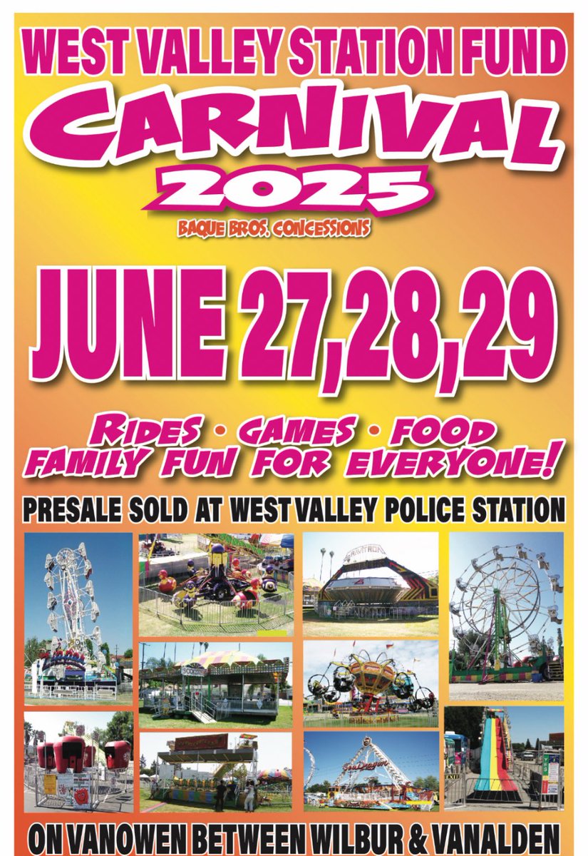 Get em while the getting’s good. 

***Carnival Hours are Friday 5-11 pm, Saturday 3-11 pm, Sunday 3-10:30 pm ***

See you all here!

@lapd.ovb @lapdhq