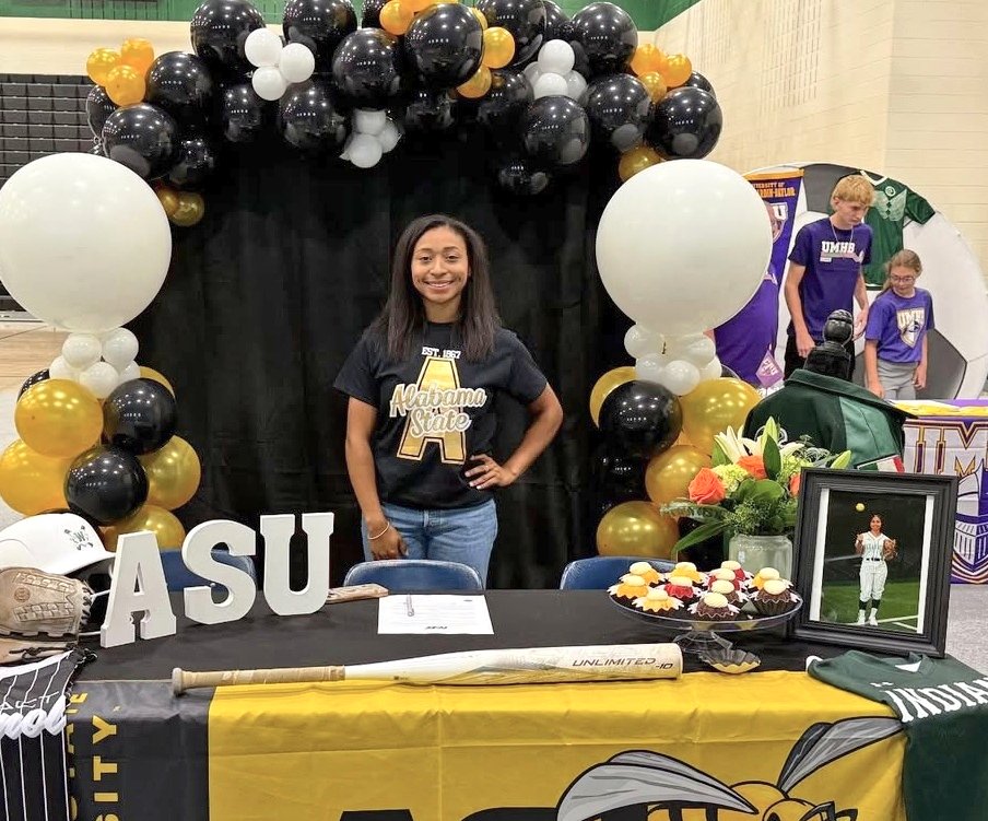 Angelina Knox from Waxahachie High School in Texas signed with Alabama State Softball