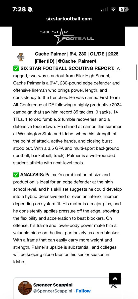Cache Palmer (@cache_palmer4) on Twitter photo This is my summer camps scouting report!!
<a href="/IdahoRecruitHub/">Idaho Recruit Hub</a> <a href="/PrepRedzoneID/">Prep Redzone Idaho</a> <a href="/CoachRife54/">Coach Rife</a> <a href="/BrandonHuffman/">Brandon Huffman</a> This is my summer camps scouting report!!
<a href="/IdahoRecruitHub/">Idaho Recruit Hub</a> <a href="/PrepRedzoneID/">Prep Redzone Idaho</a> <a href="/CoachRife54/">Coach Rife</a> <a href="/BrandonHuffman/">Brandon Huffman</a>