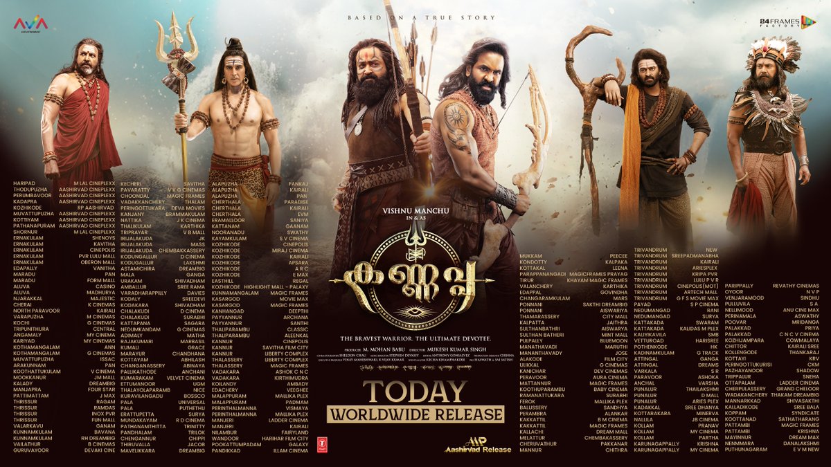 Watch #Kannappa in theatres near you from today!