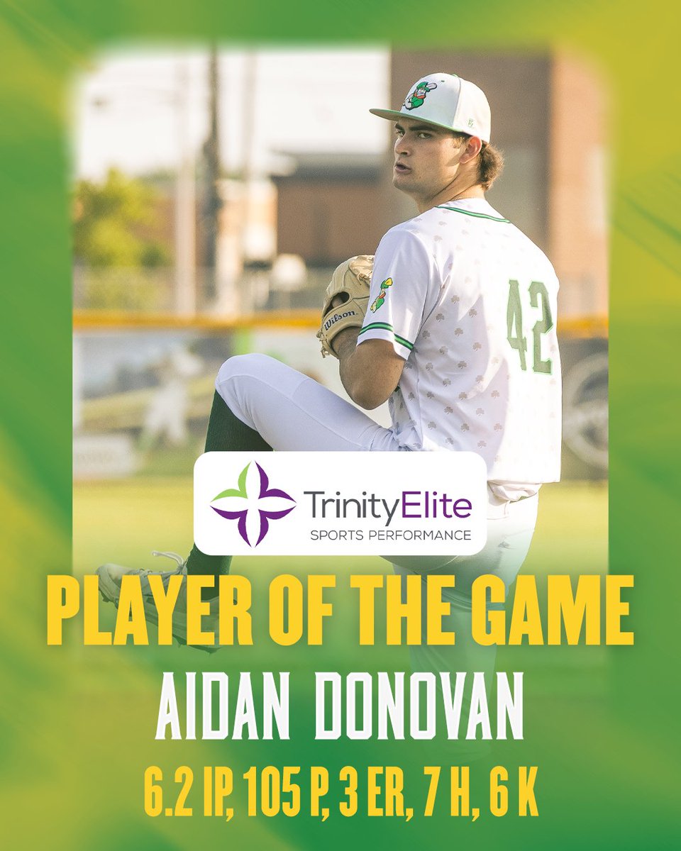 Royal Oak Leprechauns (@roleprechauns) on Twitter photo A heck of an effort from Aidan Donovan on the mound makes him tonight's Trinity Elite Sports Performance Player of the Game.
<a href="/MSUBaseball/">Michigan State Baseball</a> | #RollChaunsπ A heck of an effort from Aidan Donovan on the mound makes him tonight's Trinity Elite Sports Performance Player of the Game.
<a href="/MSUBaseball/">Michigan State Baseball</a> | #RollChaunsπ
