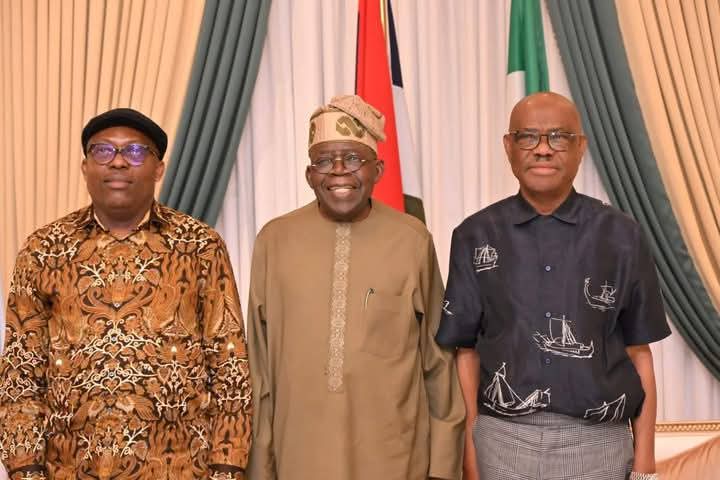 KingChidiO's tweet image. Thank you, President Bola Ahmed Tinubu, for intervening. Barr Nyesom Wike remains the political leader of Rivers State, even as truce is reached with Governor Sim Fubara.
