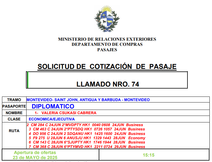 PhDenLogica's tweet photo. La Vicecanciller Valeria Csukasi viajo a Antigua y Barbuda en clase Buisness, con un pasaje que costó U$S 4050 https://t.co/q2F8TnbS2V