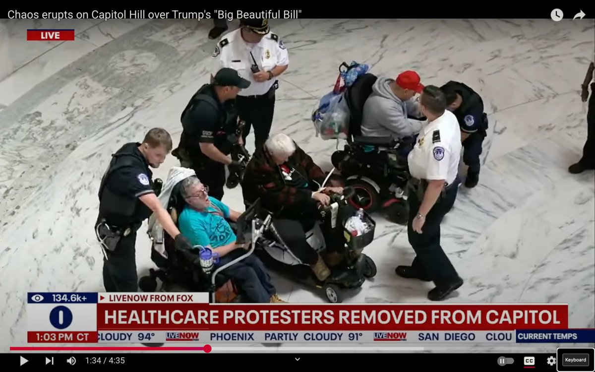 SphincterEnvy's tweet photo. @maddow  Why is no one talking about this?! Wait for the moment when the capital police zip-tied wheelchair users' hands together because they were protesting peacefully! It gets worse.

https://t.co/OOdm1uAO9x

#protestagainstsump #healthcare #ADA #1stammendment https://t.co/sLd8yGHVjT
