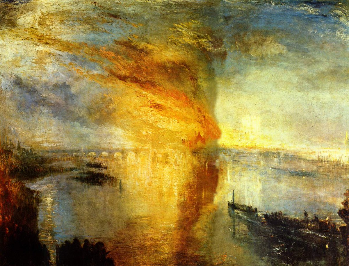 The Burning of the Houses of Parliament #artbots #turner