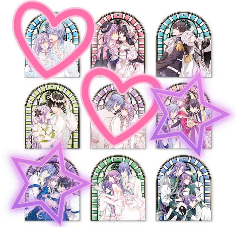 【交換譲渡】悪役令嬢は溺愛ルートに入りました!？ 溺愛ルート アクリルカードキーホルダー アクキー 

譲→ルチアーナ&amp;セリア、☆ラカーシュ&amp;ルチアーナ
求→同種サフィア&amp;ルチアーナ、大阪限定コースター サフィア>>同種サフィア&amp;ルチアーナ&amp;ラカーシュ（画像2♡>☆）、定価

☆の譲渡はまとめてのみ