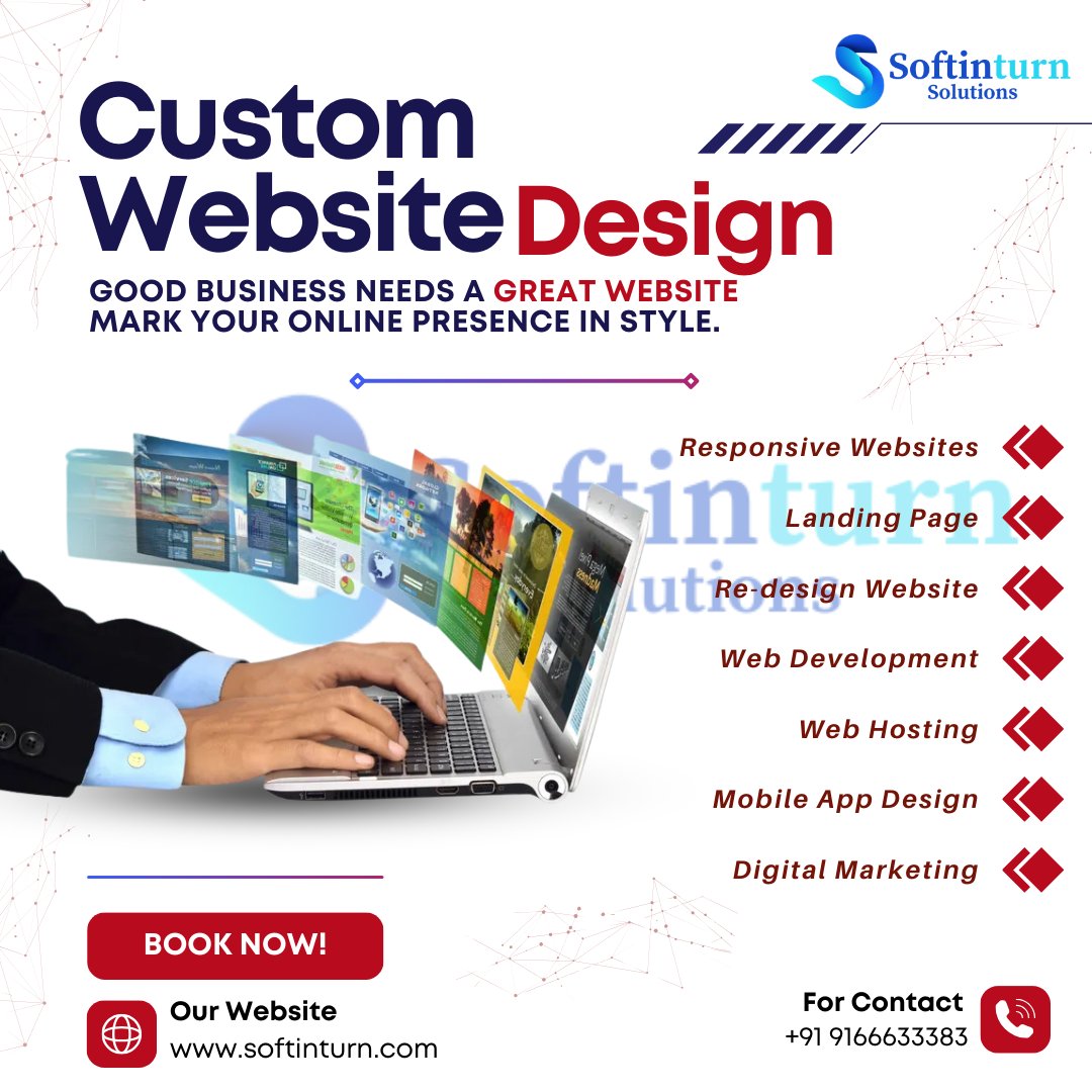 softinturn's tweet photo. Unleash Your Brand's Potential with Custom Website Design!

#CustomWebsiteDesign #WebDesignServices #DigitalMarketing #softinturn #AI #websitedevelopment https://t.co/e2EYfp4YFX
