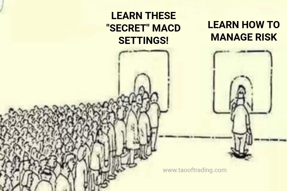 This is why most traders fail.

They queue up for secret unicorn indicators...
But avoid learning how to manage risk.

One scratches the itch for novelty.
The other builds trading longevity.

And yet, almost everyone queues up for the wrong lesson.