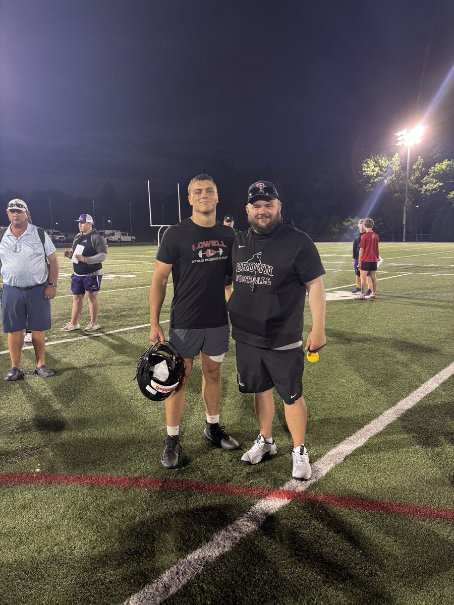 Had a great time competing at Brown last night!

<a href="/CoachPDeCapito/">Phil DeCapito</a>  <a href="/mdwestathletics/">Midwest Athletics Academy & Events</a>  <a href="/Coach_Mul/">Dan Mulrooney</a>  <a href="/BrownHCPerry/">James Perry '00</a>  <a href="/lowellfootball/">Lowell Football</a>