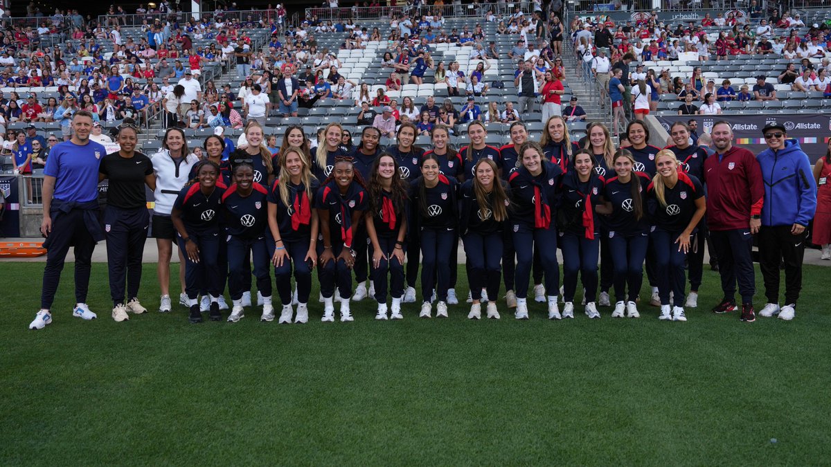 USYNT's tweet image. To be the best, you need to train and play alongside the best. The U-23 team - our next generation - were on hand to watch the @USWNT face Ireland in Colorado.
The U.S. Way emphasizes the need for players to gain early and repeated exposure to National Team environments.