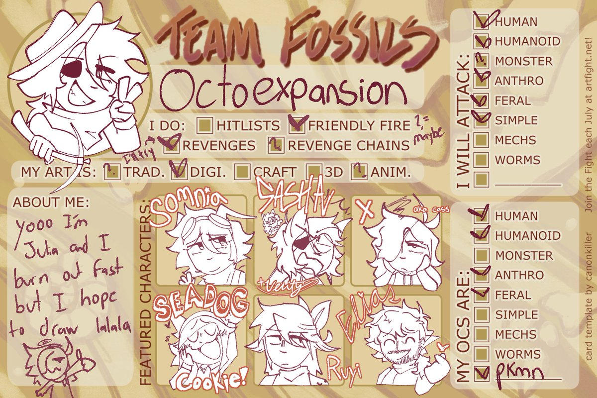 Anarchy_Bay's tweet image. ok i forgot my thingy last time but here posting it for real this time artfight.net/~octoexpansion