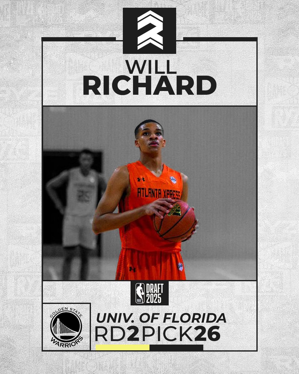 Congratulations to Will Richard on getting drafted 56th overall, headed to the Golden State Warriors!
