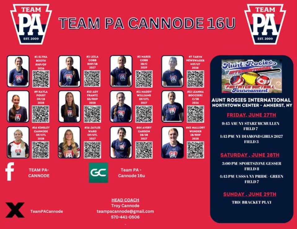 Maris Cobb (@mariscobb2029) on Twitter photo Can’t wait to get on the field this weekend!
<a href="/TeamPaCannode/">Team Pennsylvania Cannode</a>
<a href="/teampafastpitch/">Team Pennsylvania Fastpitch</a> Can’t wait to get on the field this weekend!
<a href="/TeamPaCannode/">Team Pennsylvania Cannode</a>
<a href="/teampafastpitch/">Team Pennsylvania Fastpitch</a>