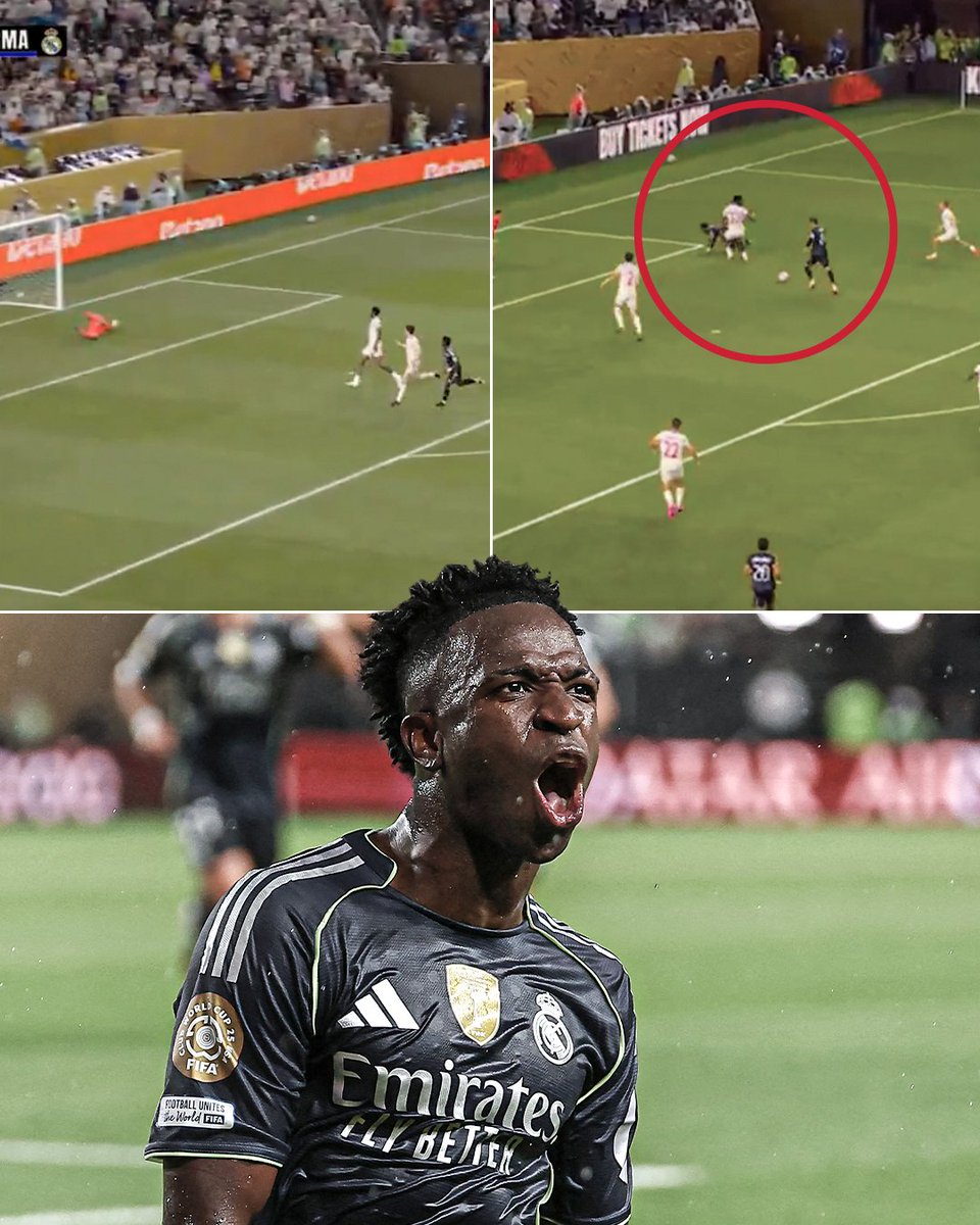 Vinicius Jr. was COOKIN' in the first half against RB Salzburg 🔥 

A beautiful left-footed goal from the top of the box followed up by a back-heel assist to Fede Valverde for Madrid's second goal 👏