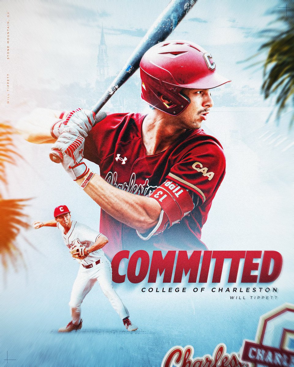 I’m very excited to continue my baseball career at The College of Charleston! 

I’m grateful for the way the Lord has guided me through my journey!  

Go Cougs